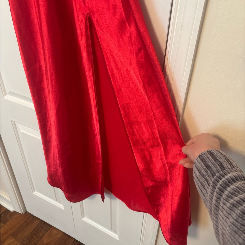 Vintage Victoria’s Secret gold label red slip satin and lace - Picture 6 of 6
